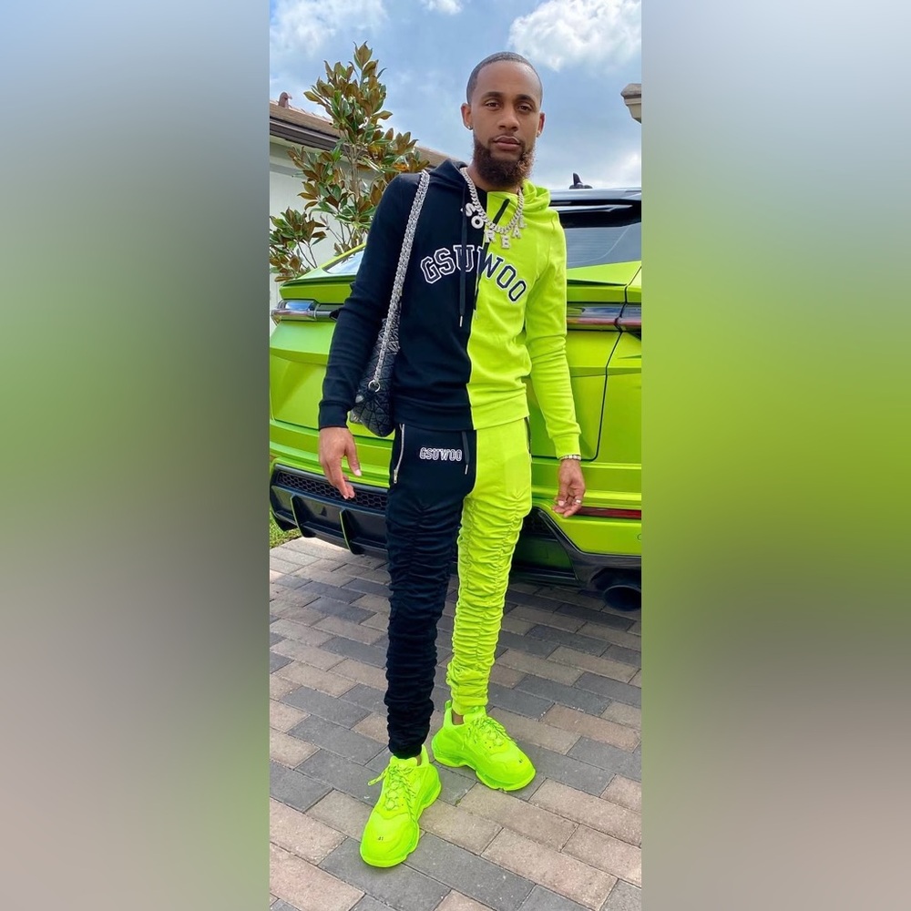 Shop So Real GSUWOO Double Dose Set in Lime Green/Black